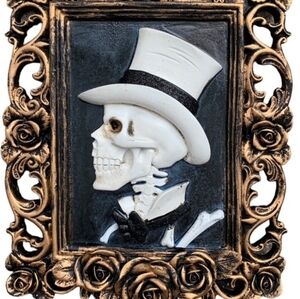 Halloween Gothic Victorian Skeleton Picture Frame